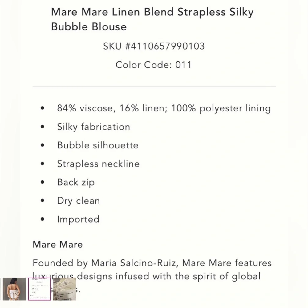 Mare Mare bubble top NWT - Picture 3 of 4